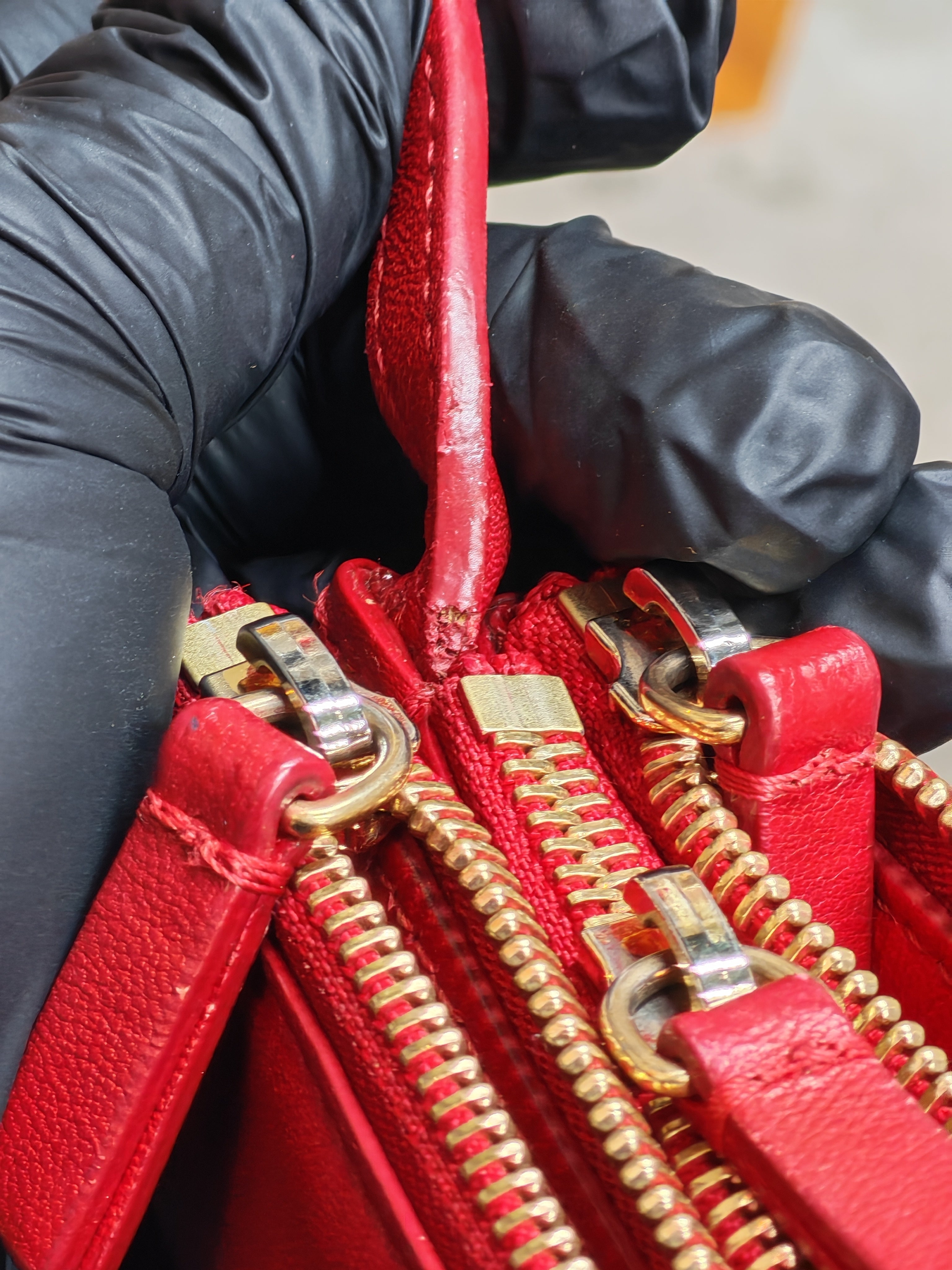 Trio Bag in Red Calfskin Leather Crossbody Bag | Purse Maison Luxury Bags Shop