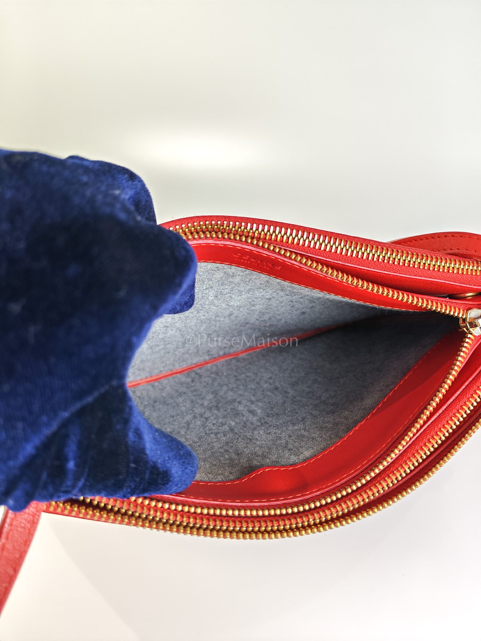 Trio Bag in Red Calfskin Leather Crossbody Bag | Purse Maison Luxury Bags Shop