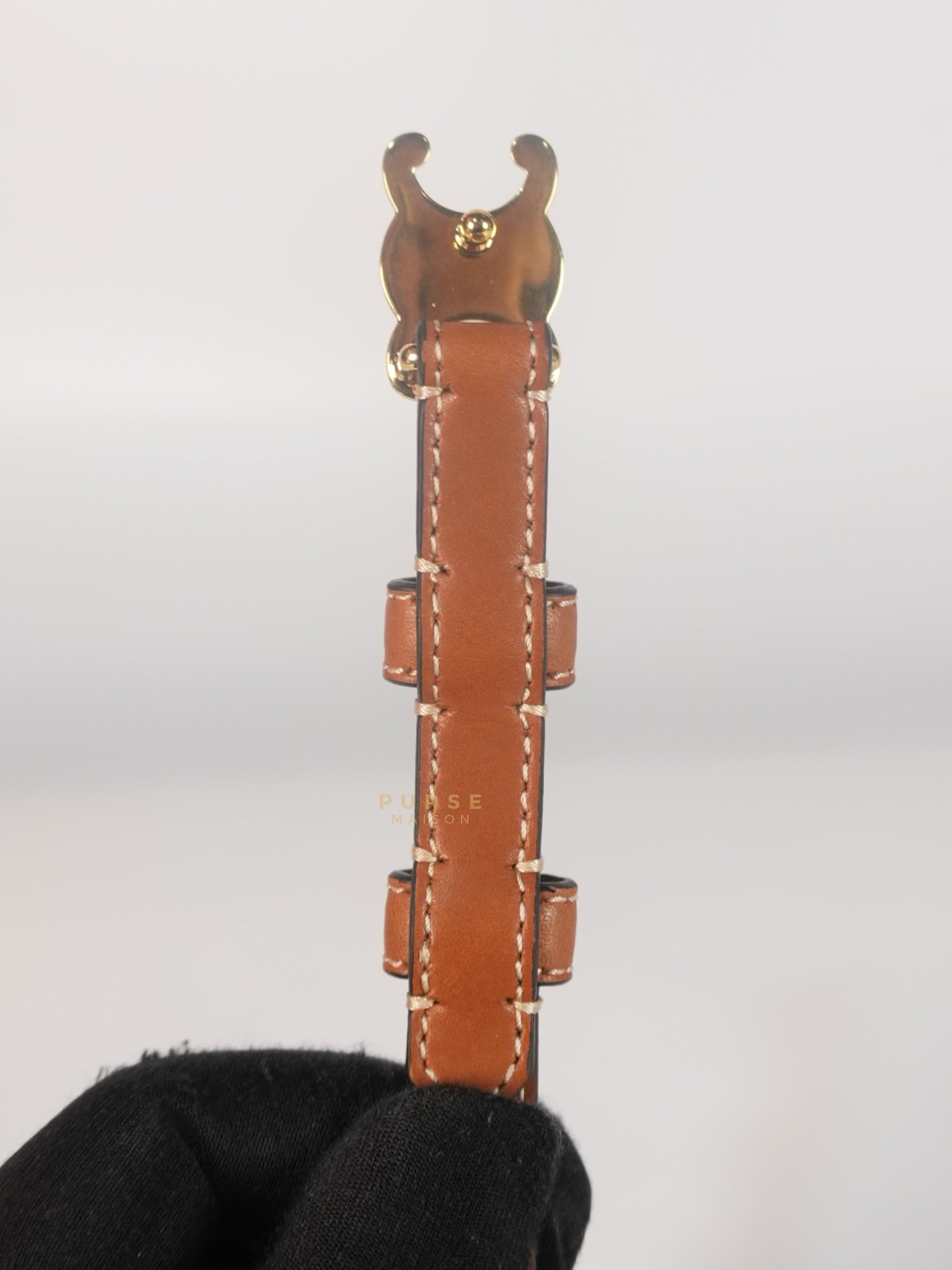 Triomphe Medium 25mm Belt in Tan Calfskin Leather Size 75cm | Purse Maison Luxury Bags Shop