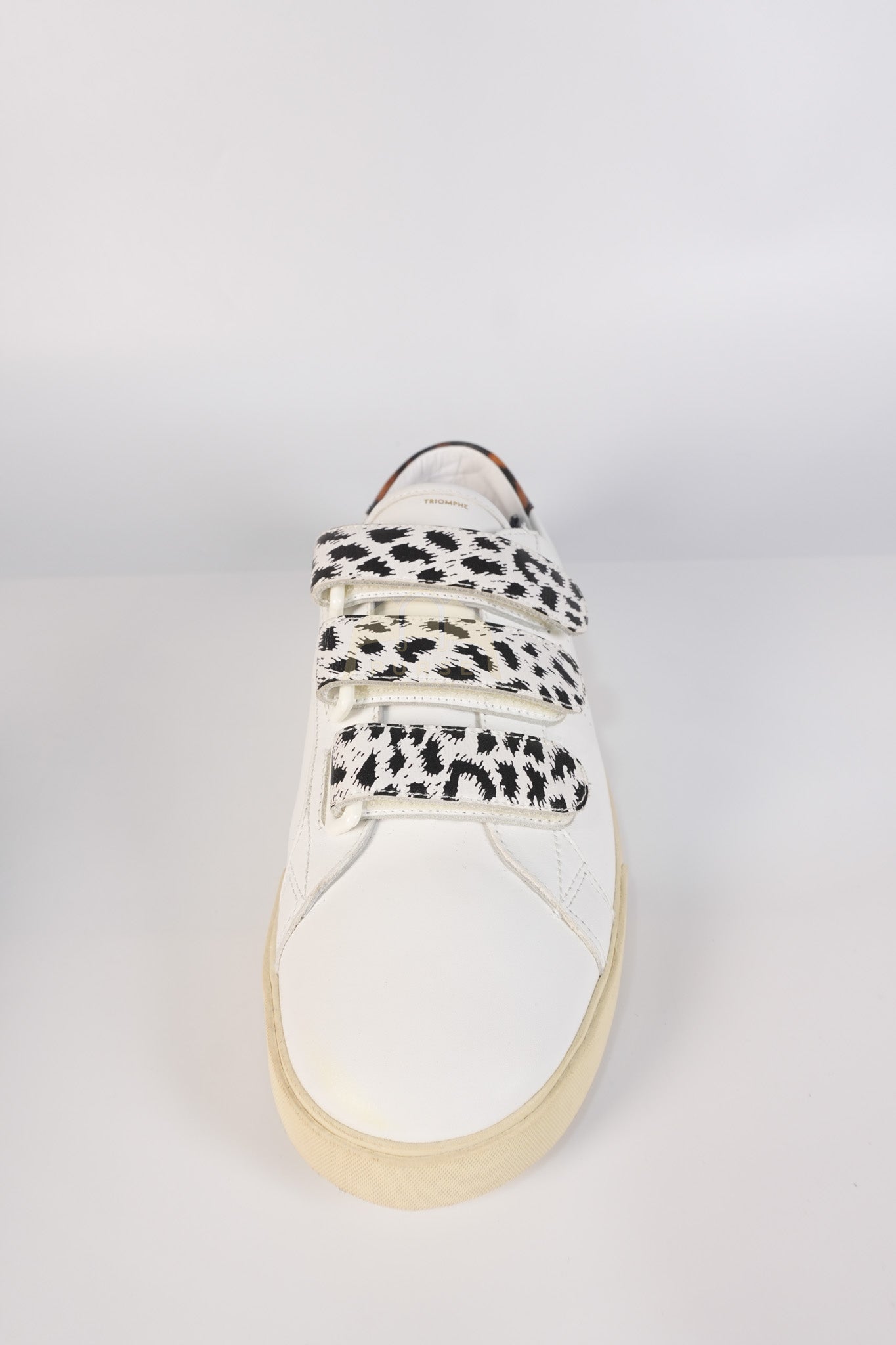 Triomphe Sneakers Touch Strap in White Leather Size 40 (25cm) | Purse Maison Luxury Bags Shop