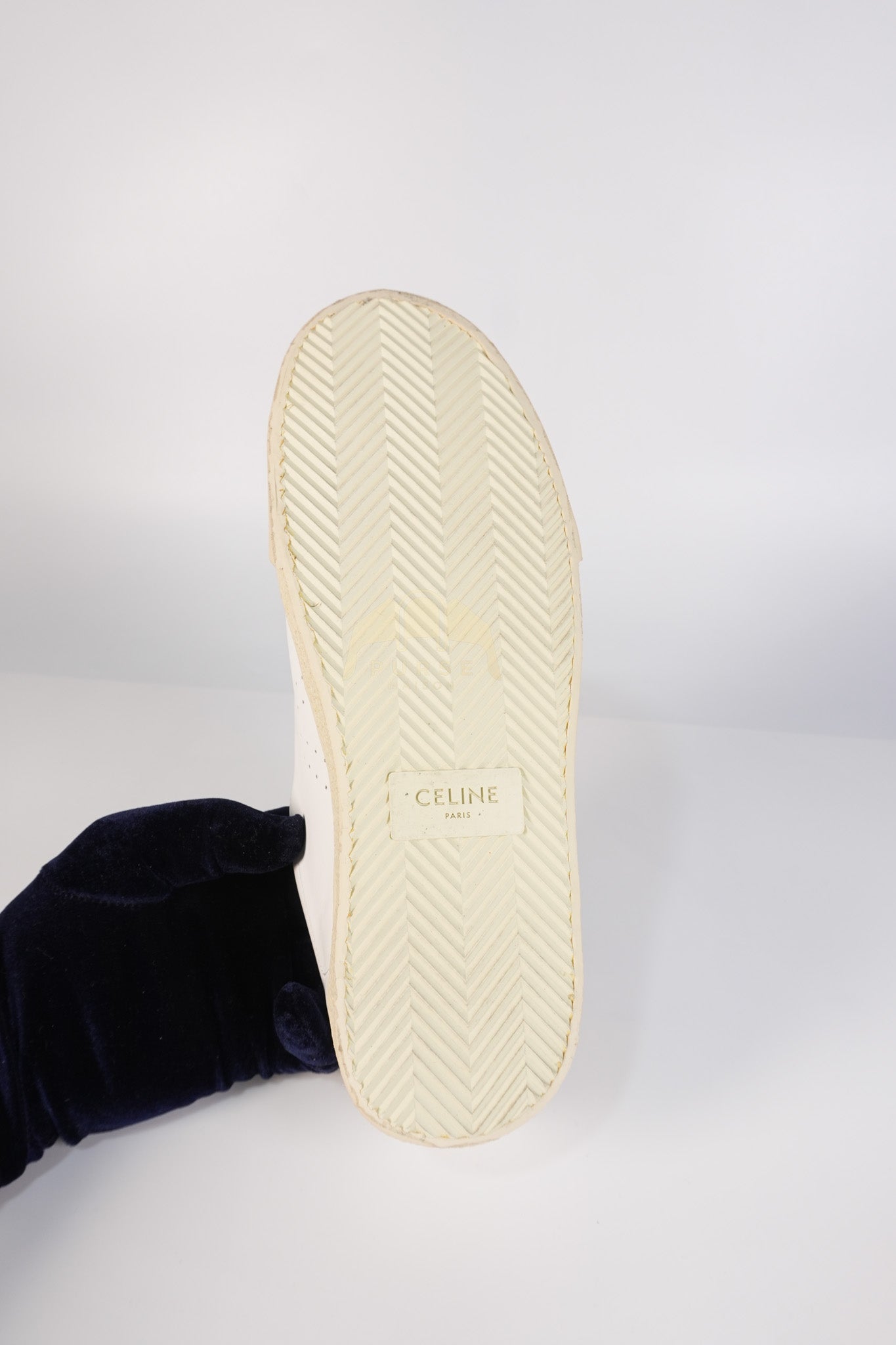 Triomphe Sneakers Touch Strap in White Leather Size 40 (25cm) | Purse Maison Luxury Bags Shop