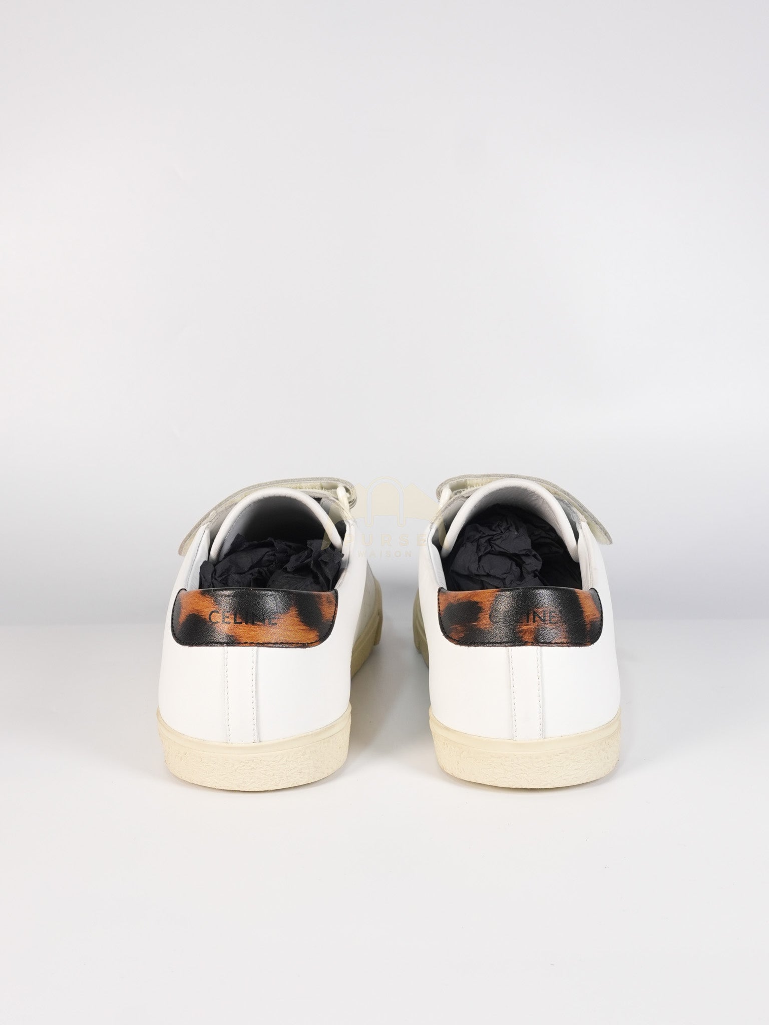 Triomphe Sneakers Touch Strap in White Leather Size 40 (25cm) | Purse Maison Luxury Bags Shop