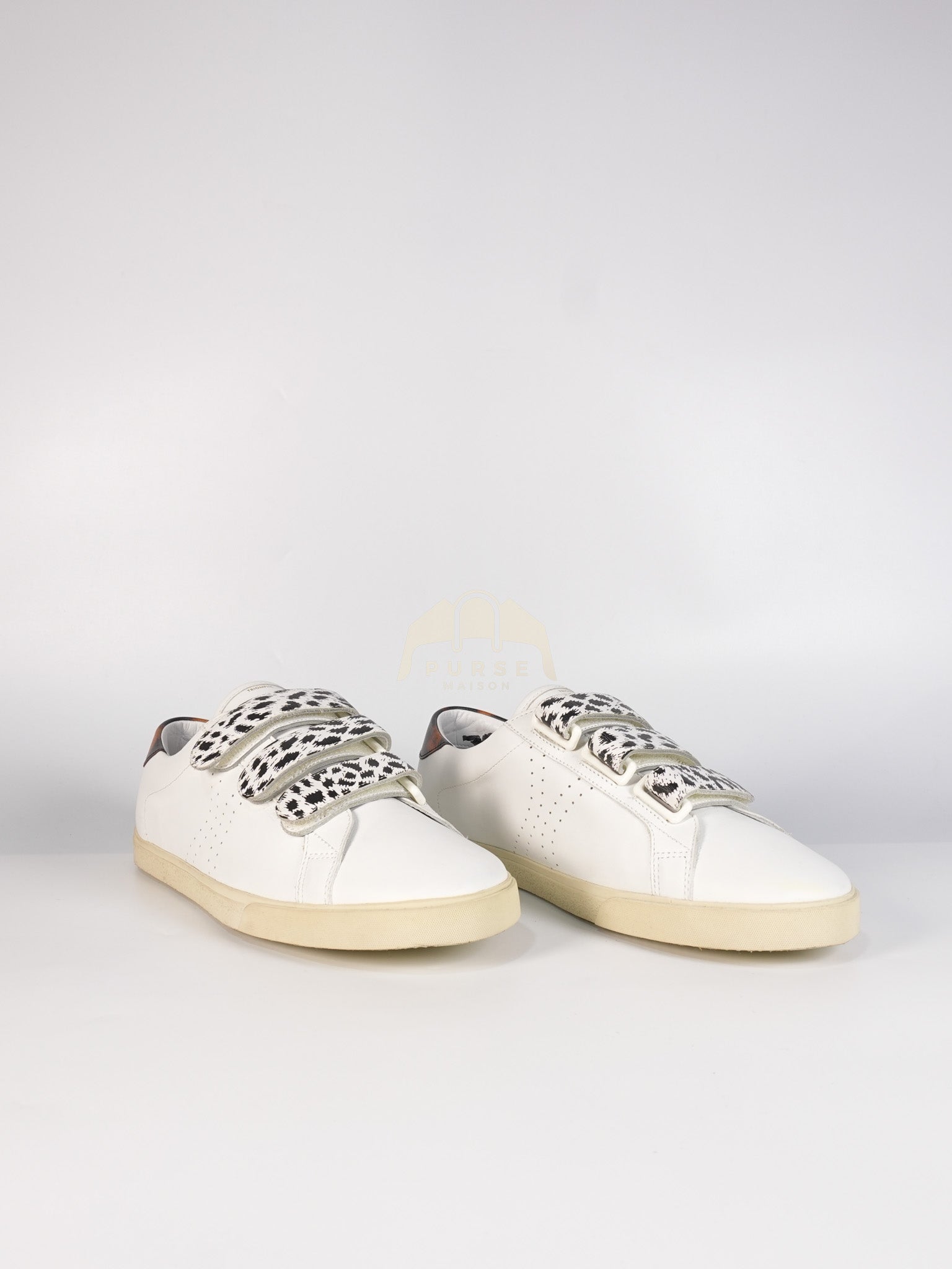Triomphe Sneakers Touch Strap in White Leather Size 40 (25cm) | Purse Maison Luxury Bags Shop