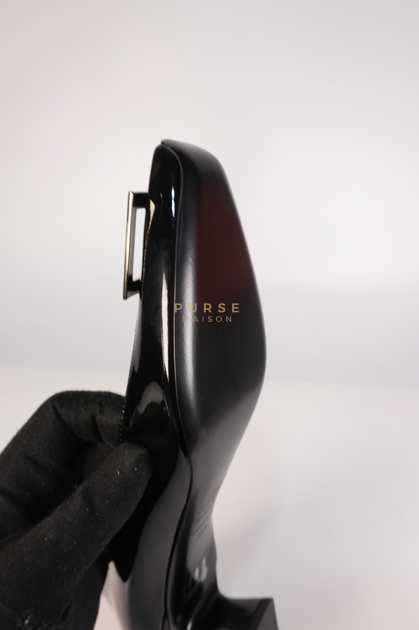 Trompette Ballerinas in Black Shoes Patent Leather Size 39.5 EU (25.5cm) | Purse Maison Luxury Bags Shop