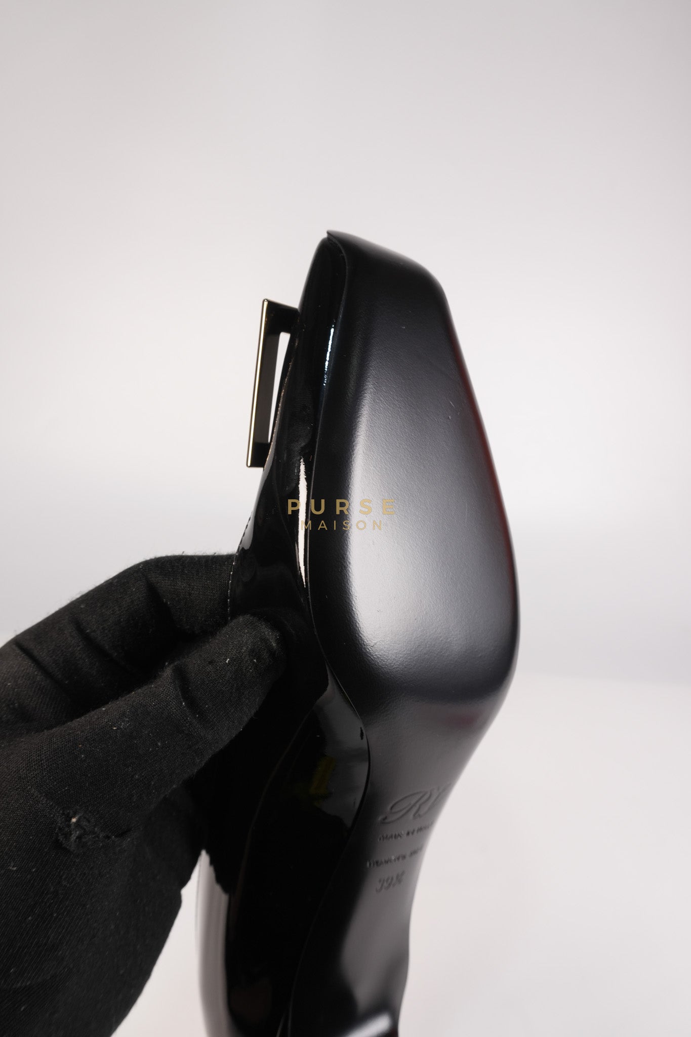 Trompette Ballerinas in Black Shoes Patent Leather Size 39.5 EU (25.5cm) | Purse Maison Luxury Bags Shop