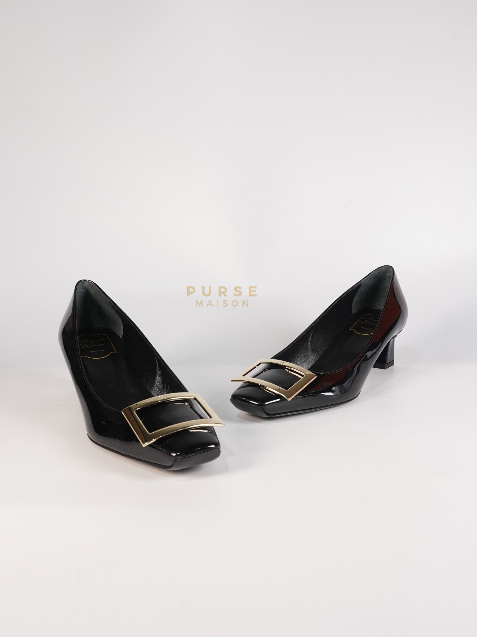 Trompette Ballerinas in Black Shoes Patent Leather Size 39.5 EU (25.5cm) | Purse Maison Luxury Bags Shop