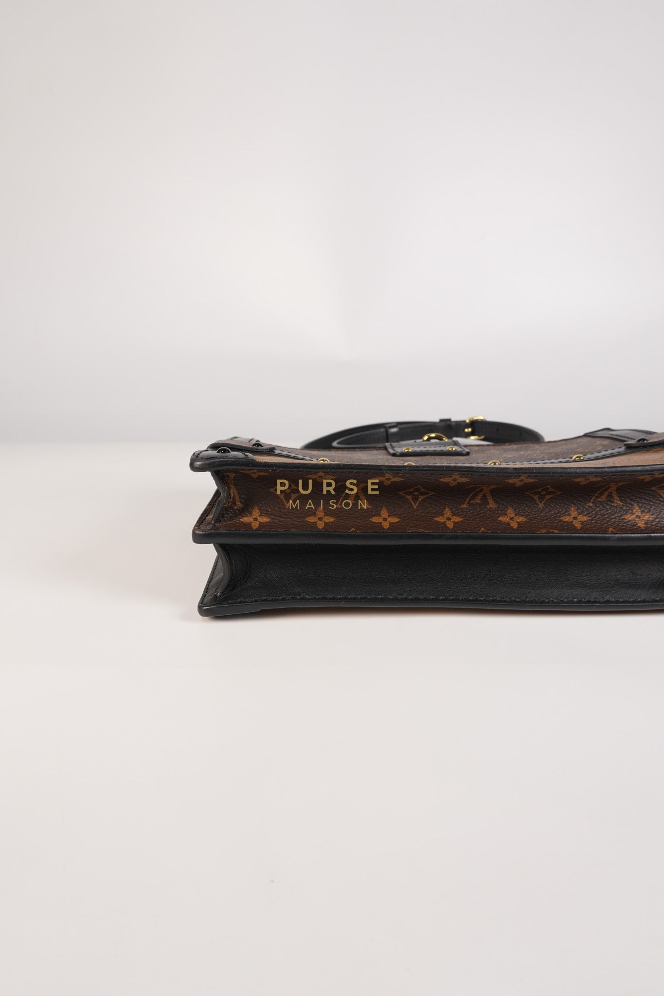 Trunk Clutch Crossbody Bag in Reverse Monogram Canvas | Purse Maison Luxury Bags Shop