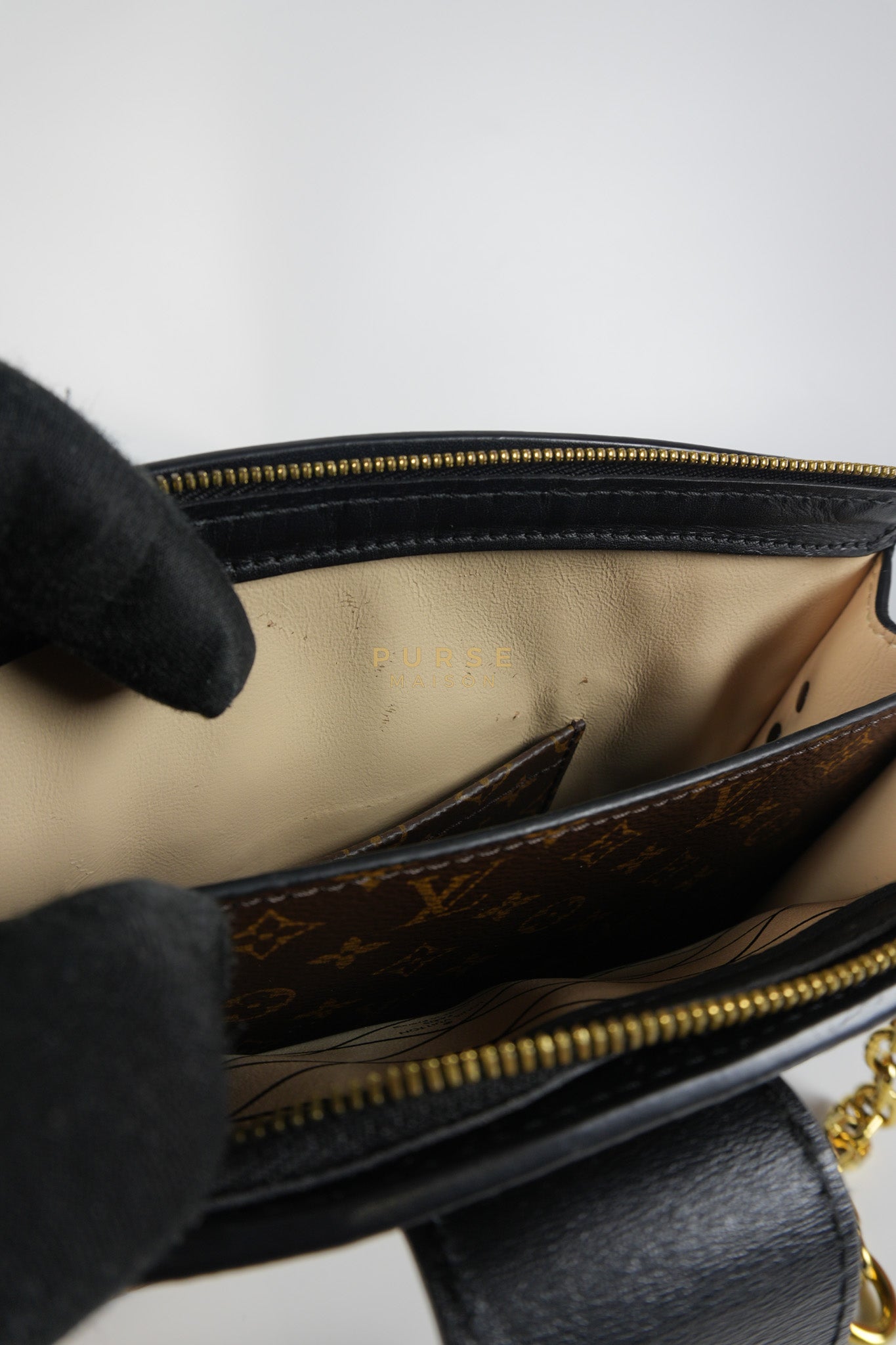Trunk Clutch Crossbody Bag in Reverse Monogram Canvas | Purse Maison Luxury Bags Shop