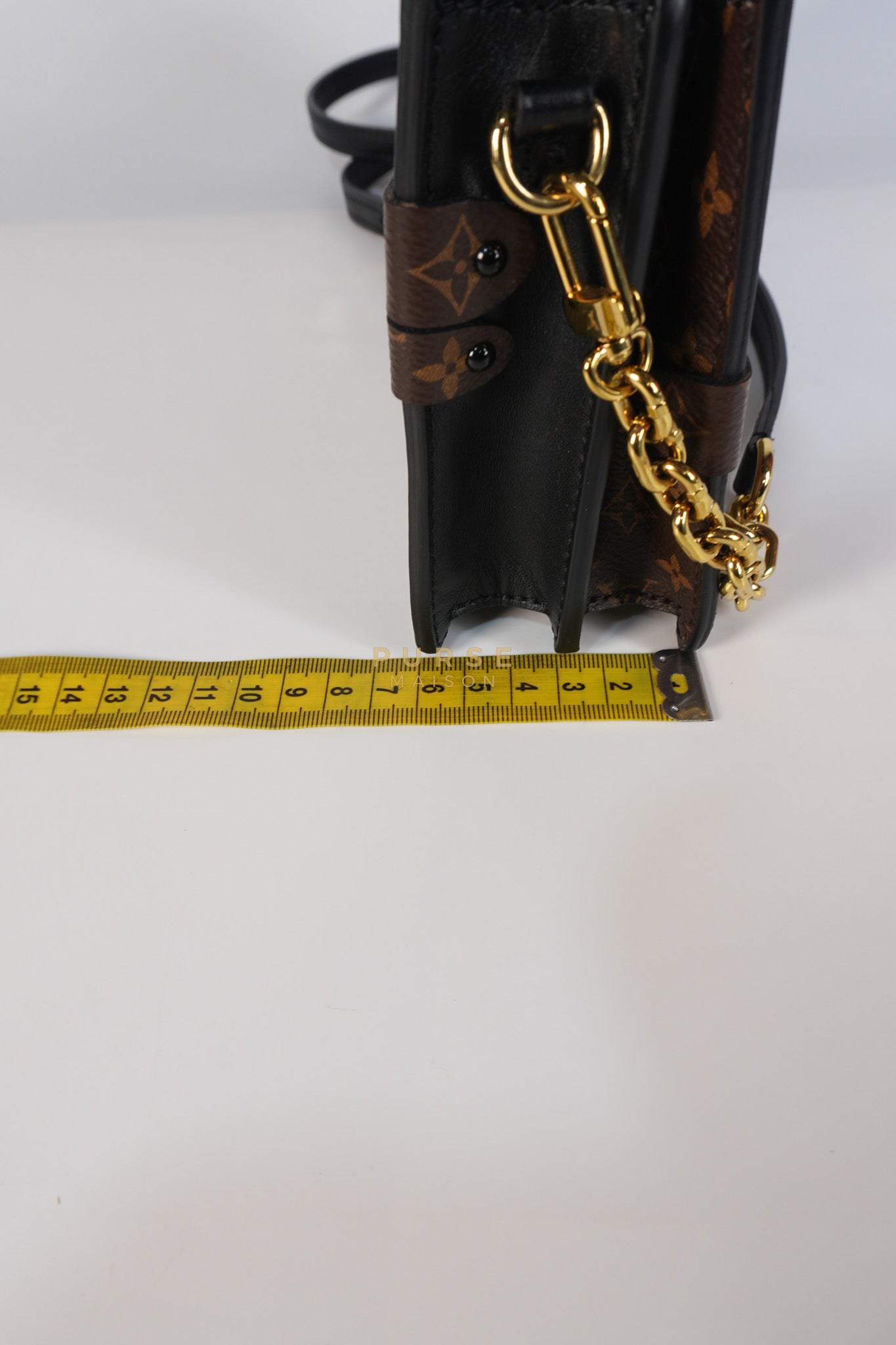 Trunk Clutch Crossbody Bag in Reverse Monogram Canvas | Purse Maison Luxury Bags Shop