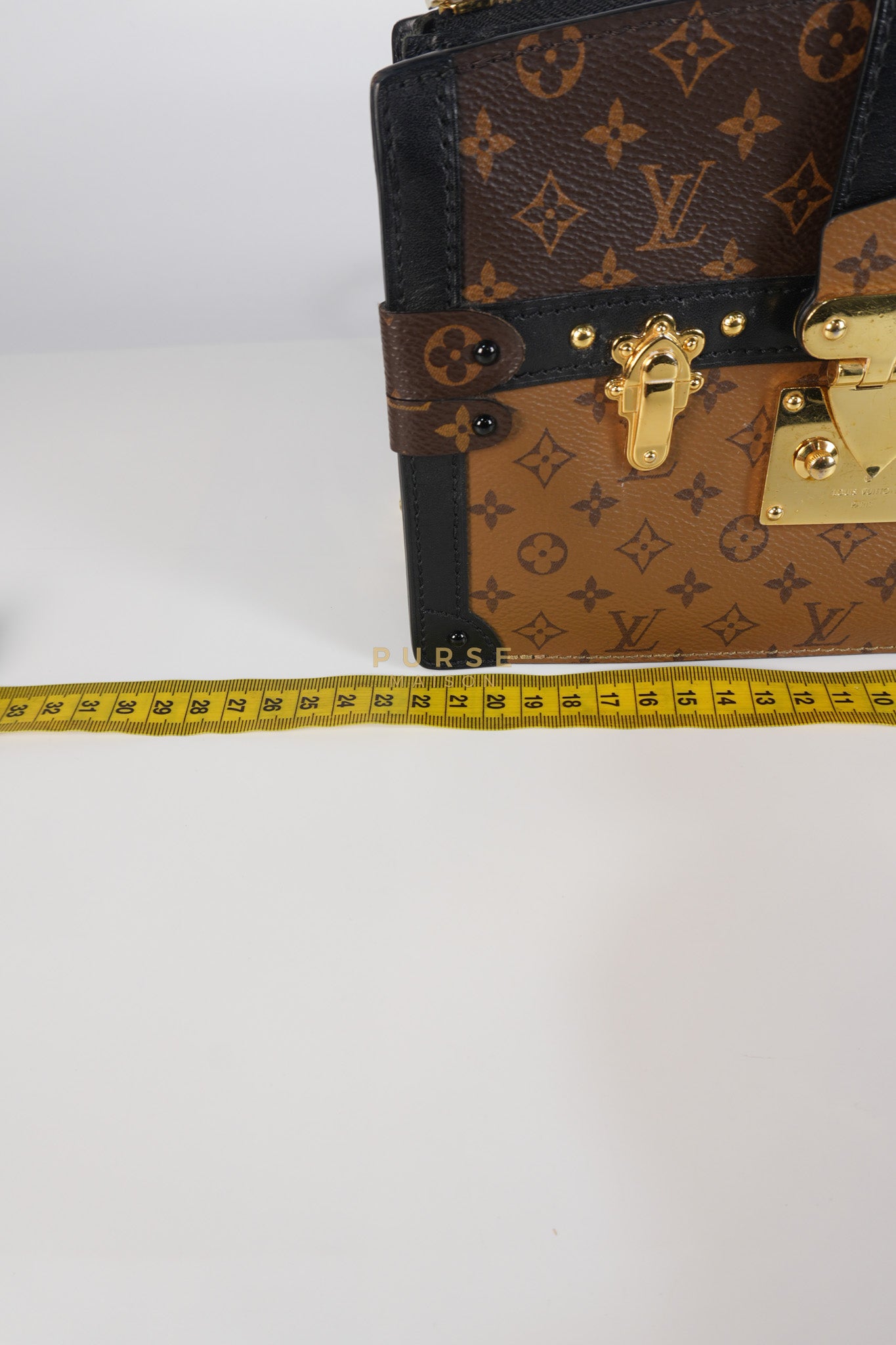 Trunk Clutch Crossbody Bag in Reverse Monogram Canvas | Purse Maison Luxury Bags Shop