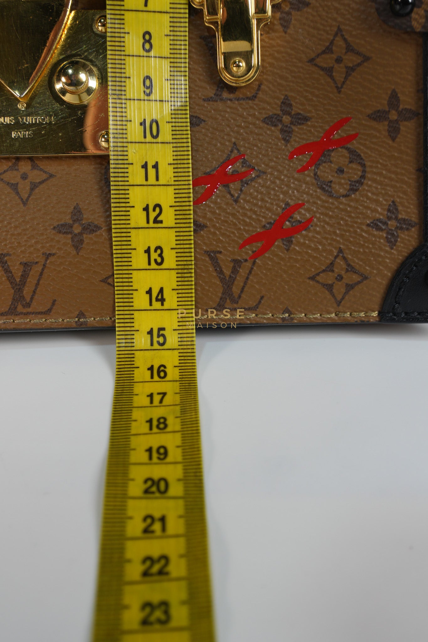 Trunk Clutch Crossbody Bag in Reverse Monogram Canvas | Purse Maison Luxury Bags Shop