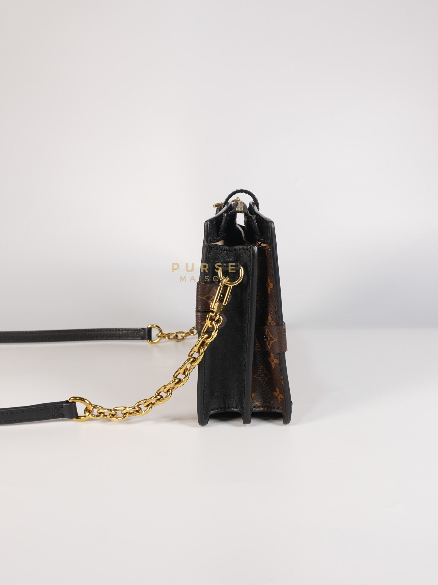 Trunk Clutch Crossbody Bag in Reverse Monogram Canvas | Purse Maison Luxury Bags Shop