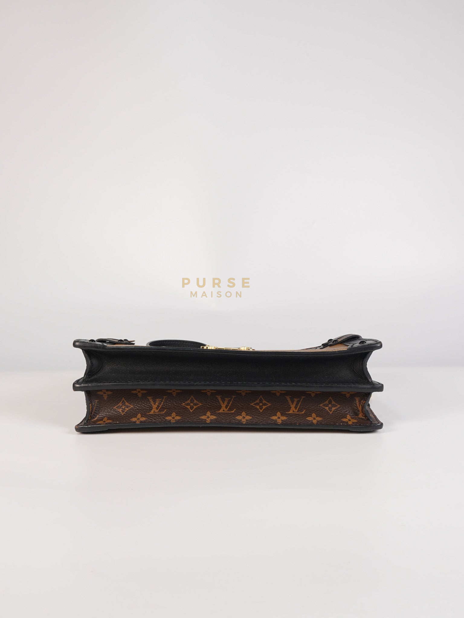 Trunk Clutch Crossbody Bag in Reverse Monogram Canvas | Purse Maison Luxury Bags Shop