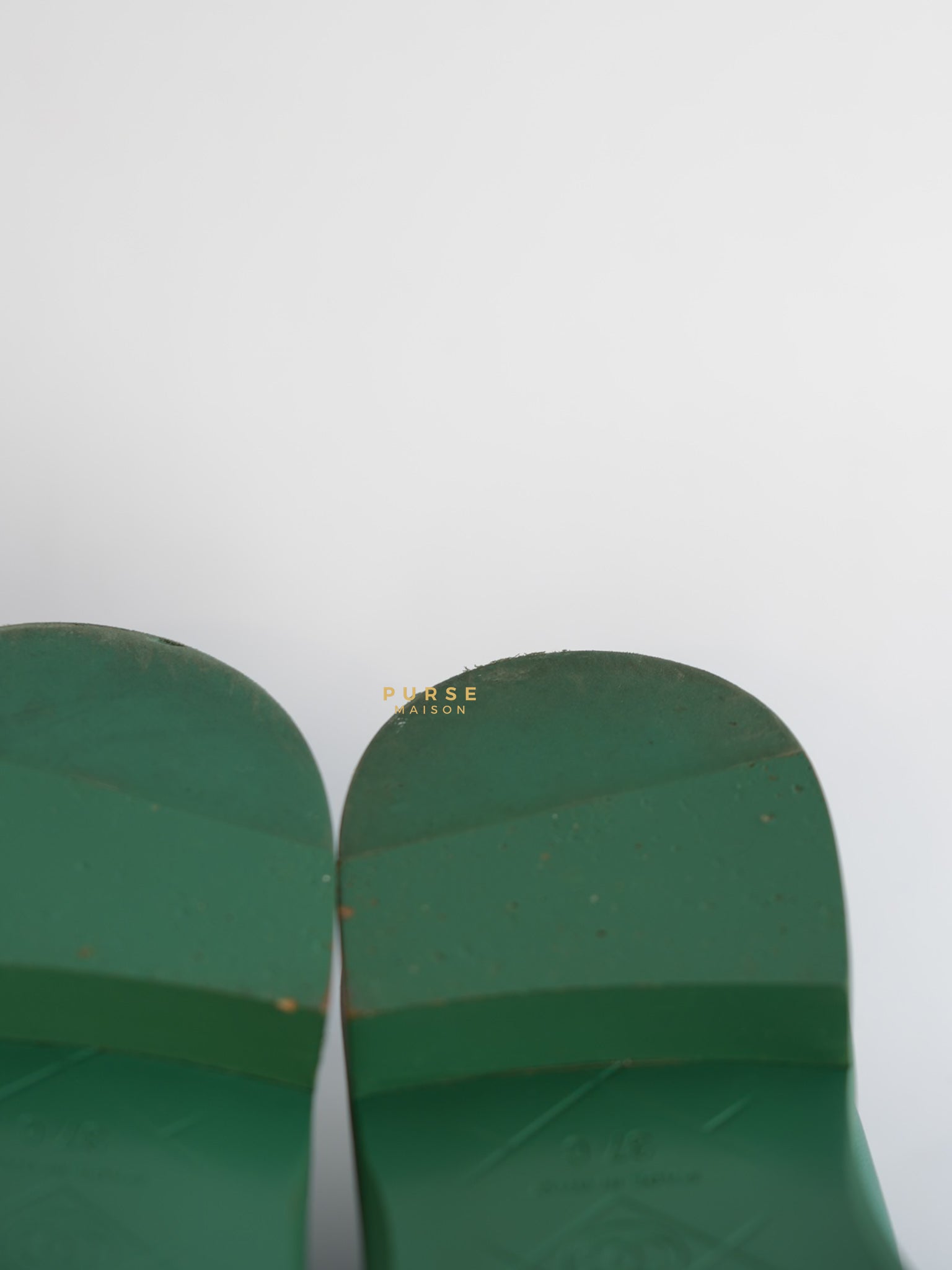 Turnlock Loafers Green Lambskin Size 37 EU (23cm) | Purse Maison Luxury Bags Shop