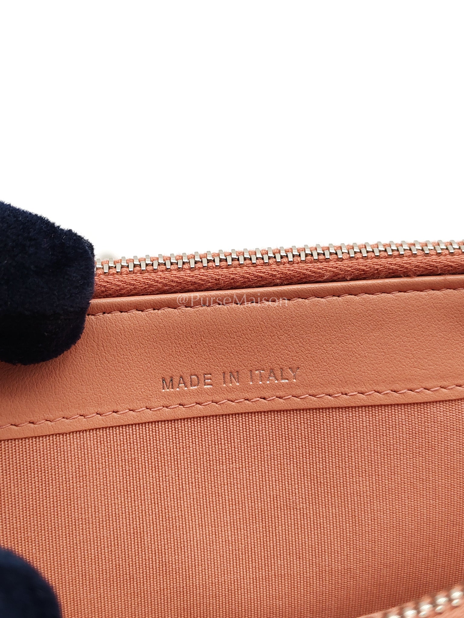 Tweed Deauville Double Zip Clutch Wallet on Chain in Pink Woven Canvas & Silver Hardware Series 25 | Purse Maison Luxury Bags Shop