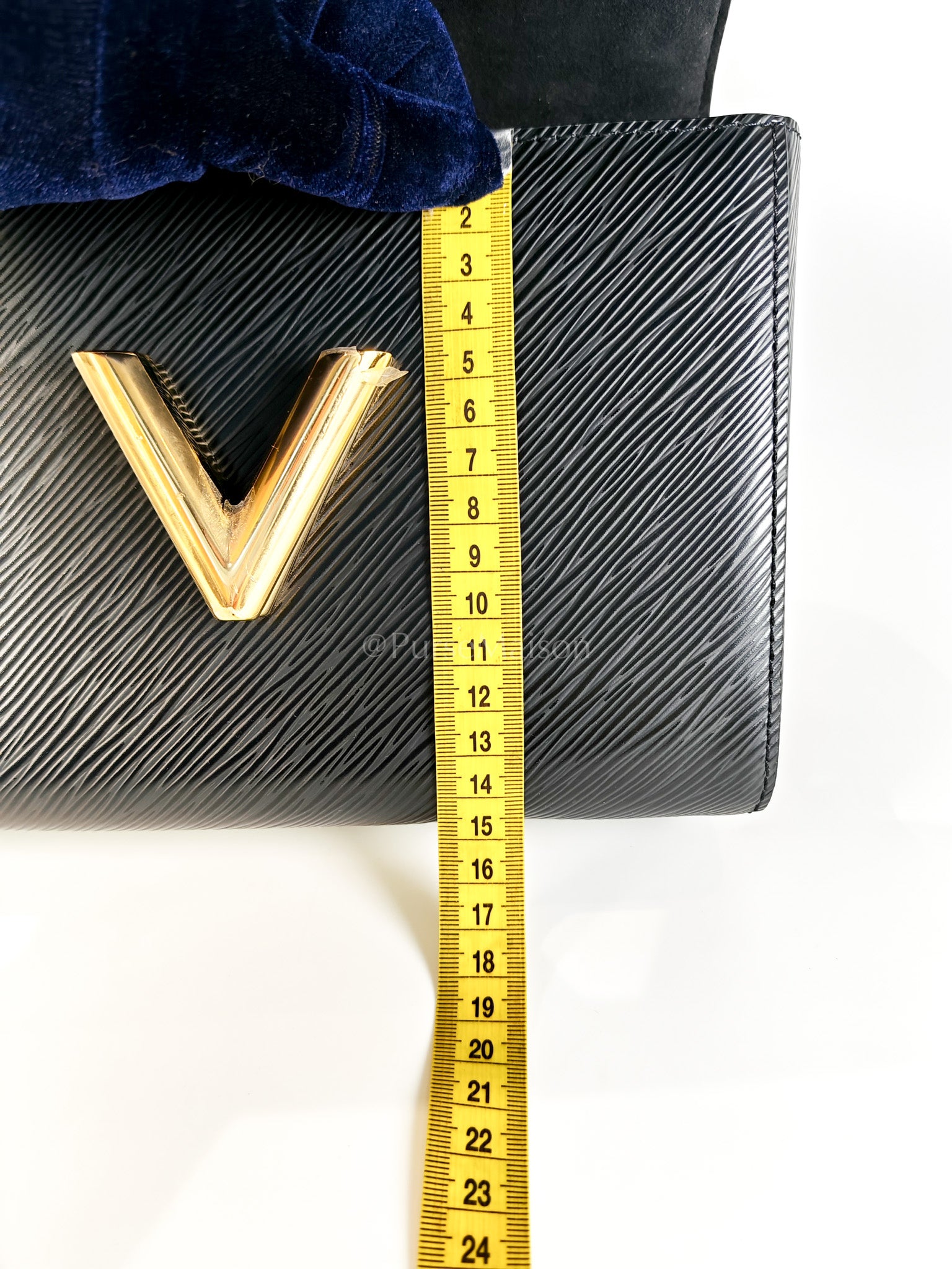 Twist Lock MM in Black Epi Leather Gold Hardware (Microchip) | Purse Maison Luxury Bags Shop