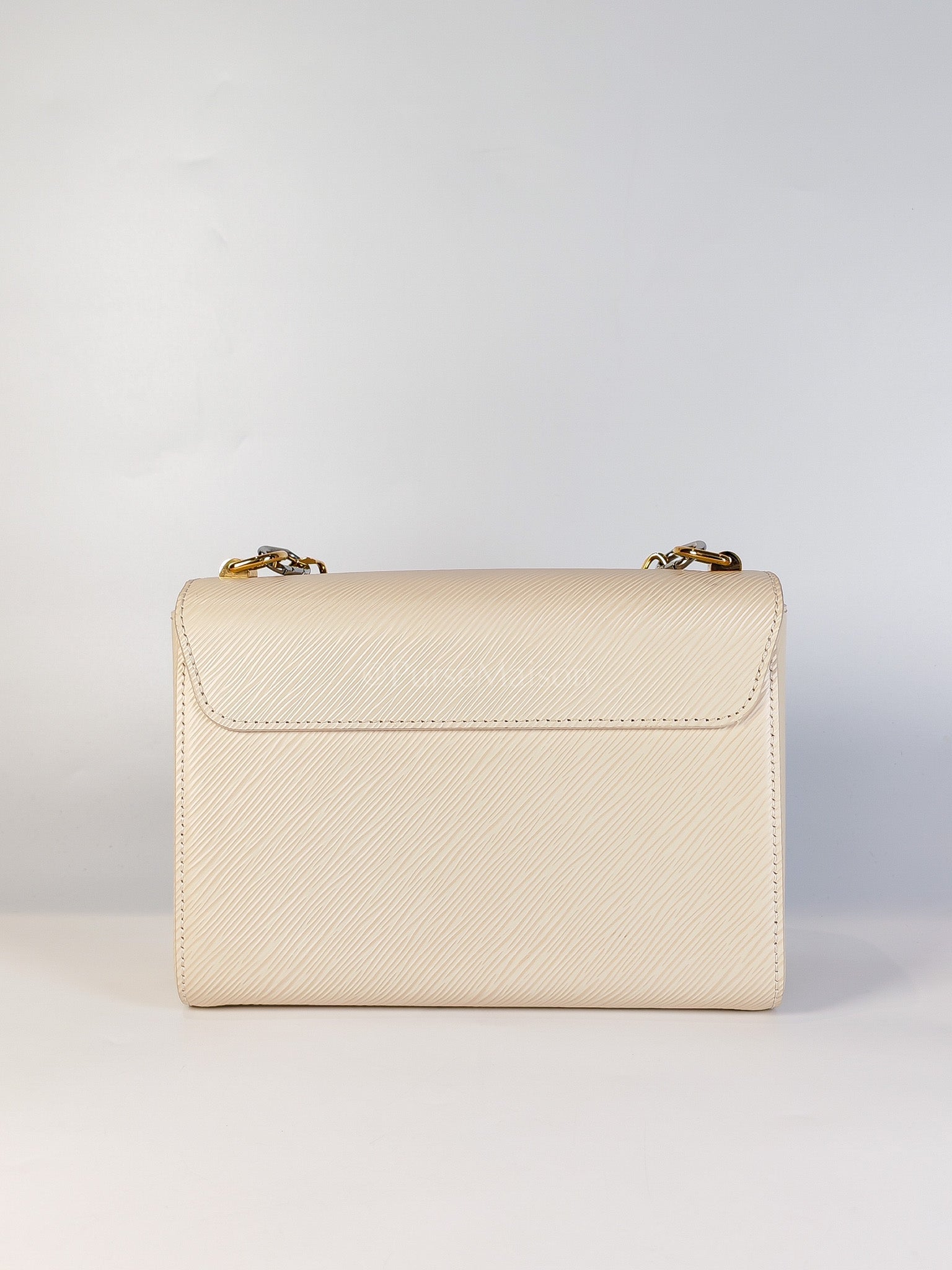 Twist Lock MM in Cream Epi Leather and Mixed Hardware Shoulder Bag (Microchip) | Purse Maison Luxury Bags Shop