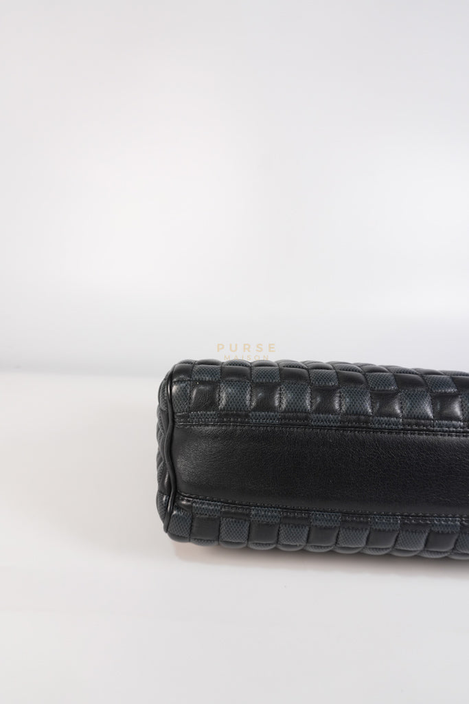 Twist Lock MM in Damier Graphite Calf Leather (Microchipped) | Purse Maison Luxury Bags Shop