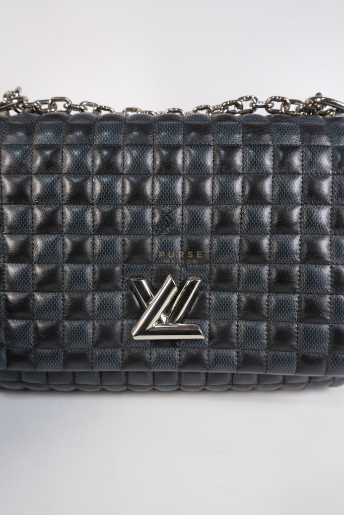 Twist Lock MM in Damier Graphite Calf Leather (Microchipped) | Purse Maison Luxury Bags Shop