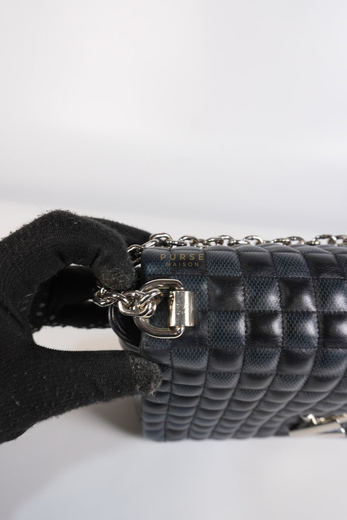 Twist Lock MM in Damier Graphite Calf Leather (Microchipped) | Purse Maison Luxury Bags Shop