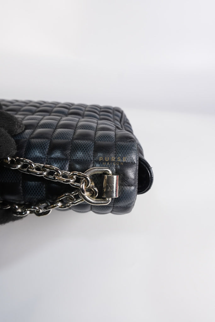 Twist Lock MM in Damier Graphite Calf Leather (Microchipped) | Purse Maison Luxury Bags Shop