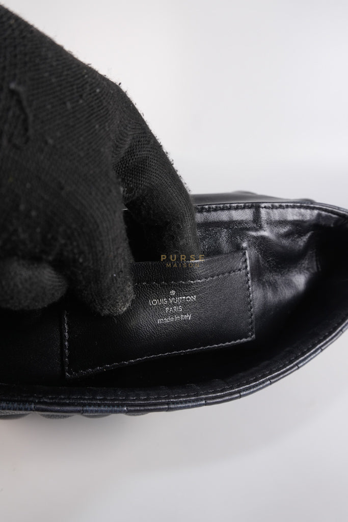 Twist Lock MM in Damier Graphite Calf Leather (Microchipped) | Purse Maison Luxury Bags Shop