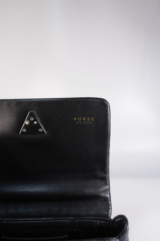 Twist Lock MM in Damier Graphite Calf Leather (Microchipped) | Purse Maison Luxury Bags Shop