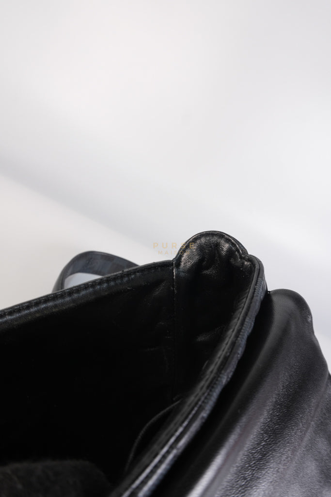 Twist Lock MM in Damier Graphite Calf Leather (Microchipped) | Purse Maison Luxury Bags Shop