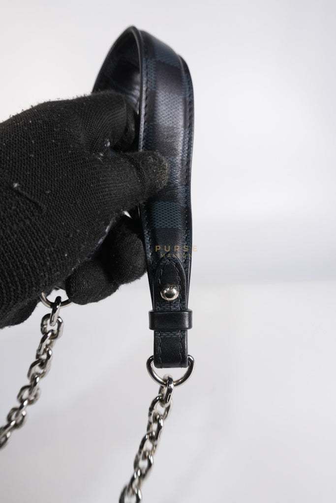 Twist Lock MM in Damier Graphite Calf Leather (Microchipped) | Purse Maison Luxury Bags Shop