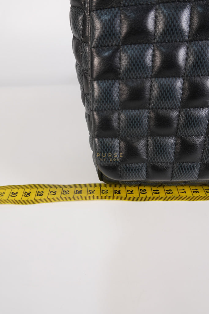 Twist Lock MM in Damier Graphite Calf Leather (Microchipped) | Purse Maison Luxury Bags Shop