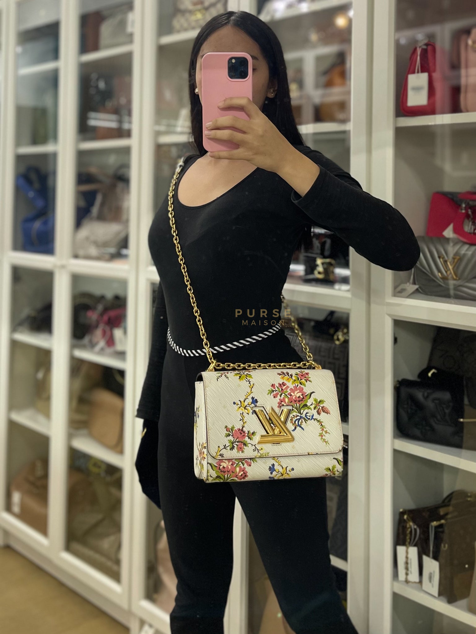 Twist Lock MM Romantic Blossom in Epi Leather (Date Code: SR0138) | Purse Maison Luxury Bags Shop