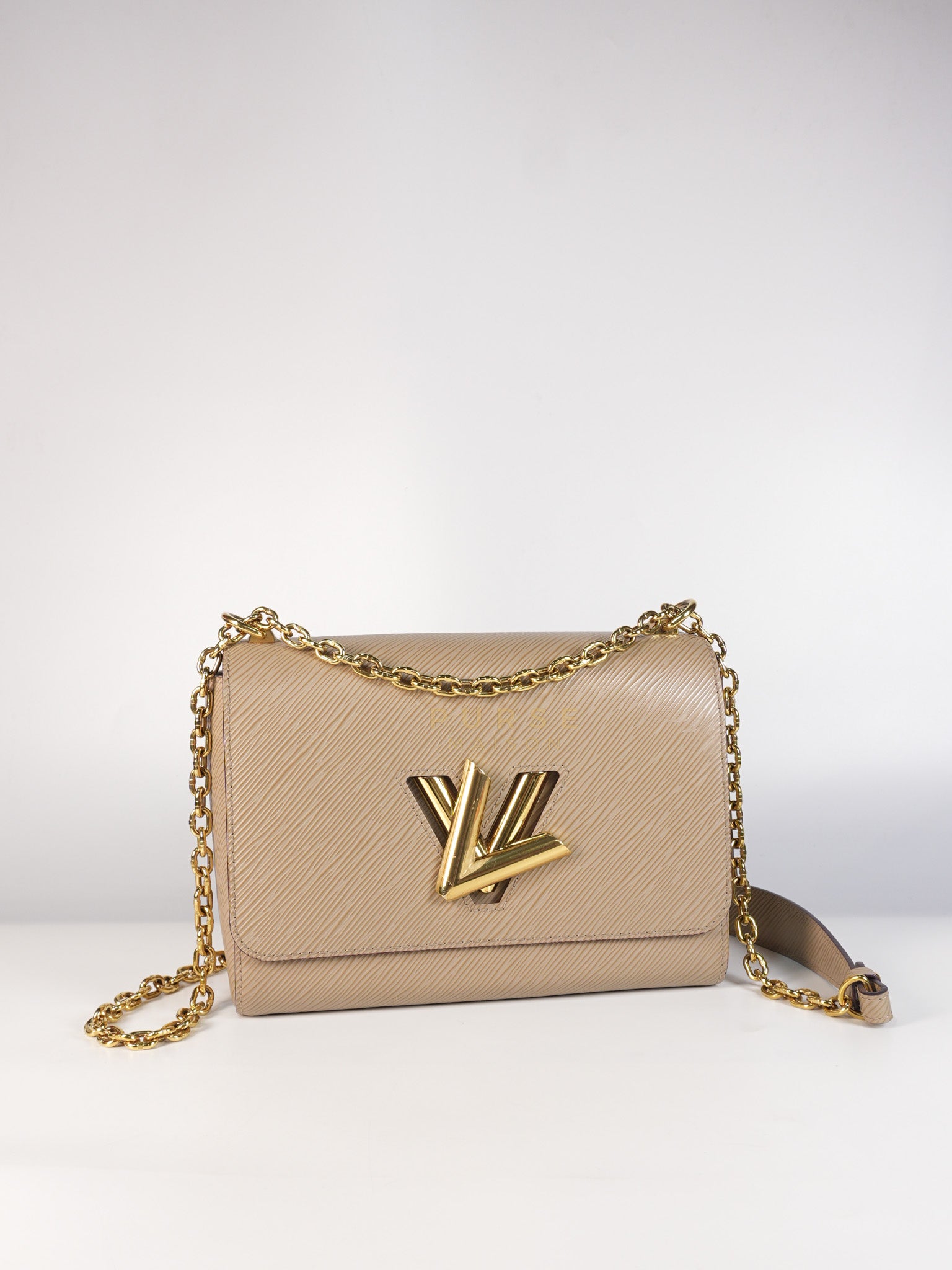 Twist Lock MM Shoulder Bag in Gallet Epi Leather Gold Hardware | Purse Maison Luxury Bags Shop