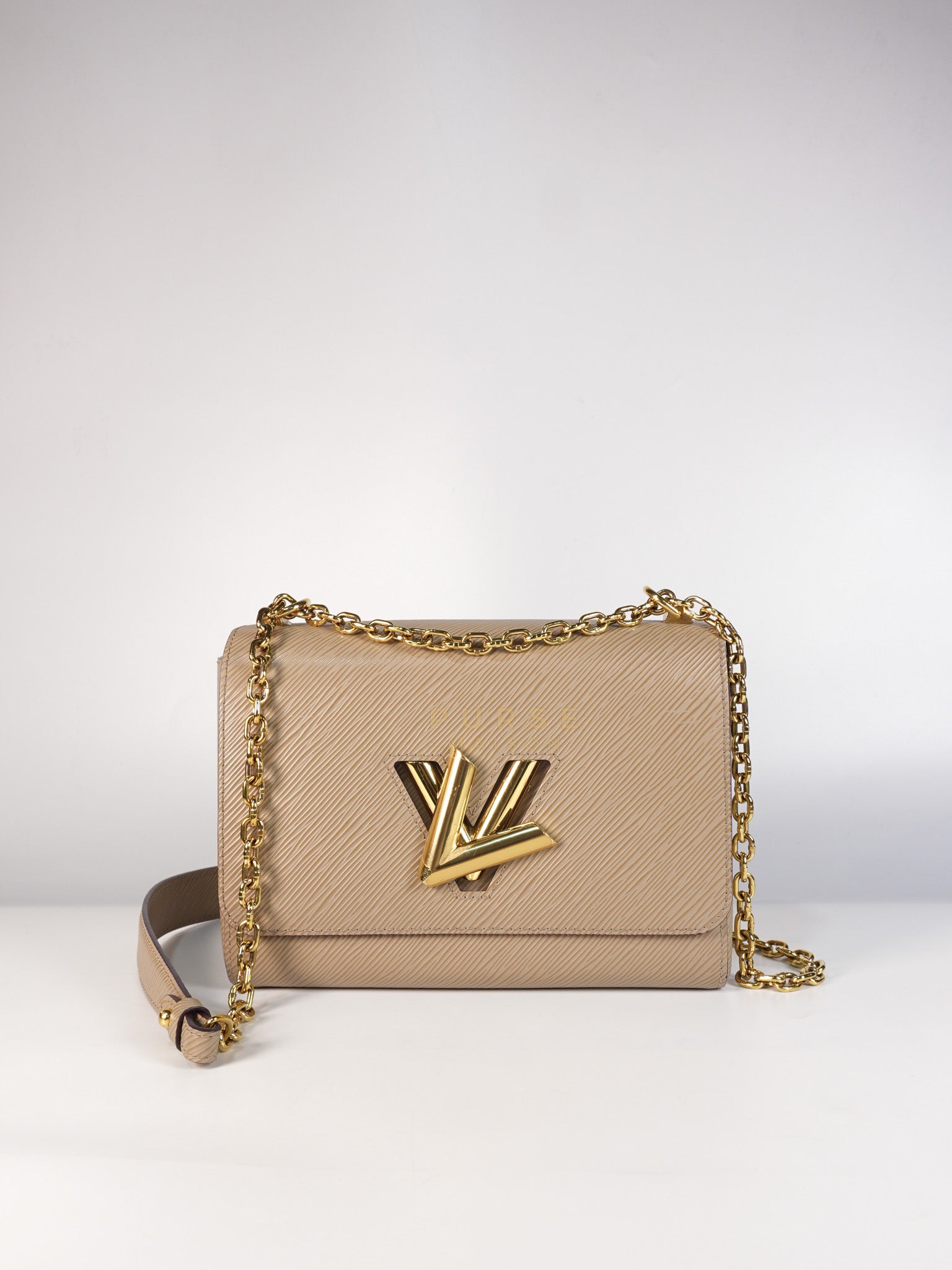 Twist Lock MM Shoulder Bag in Gallet Epi Leather Gold Hardware | Purse Maison Luxury Bags Shop