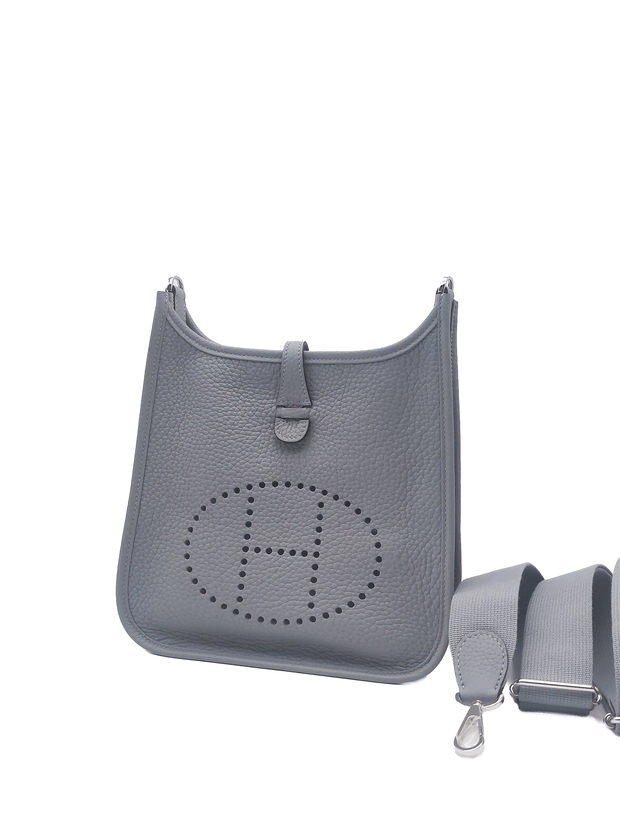 Hermes Evelyn 23 in Gris Patin Taurillon Clemence Leather Palladium Hardware Stamp G(2026)