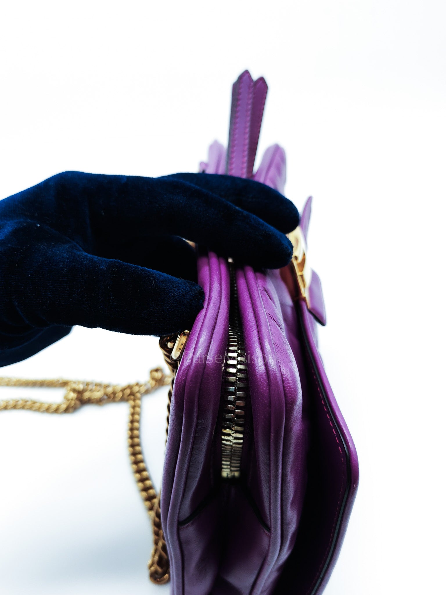 Upside Down Belt Bag in Nappa Zucca Embossed | Purse Maison Luxury Bags Shop