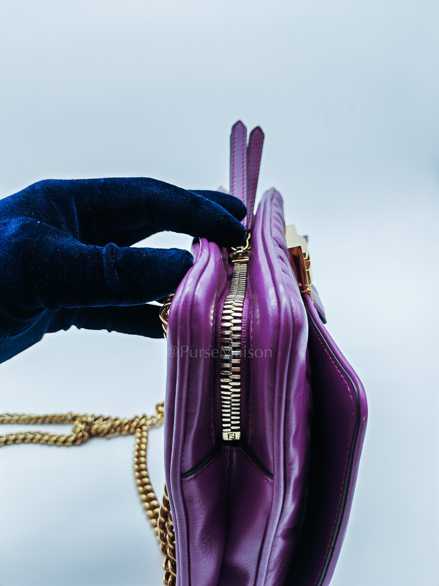 Upside Down Belt Bag in Nappa Zucca Embossed | Purse Maison Luxury Bags Shop