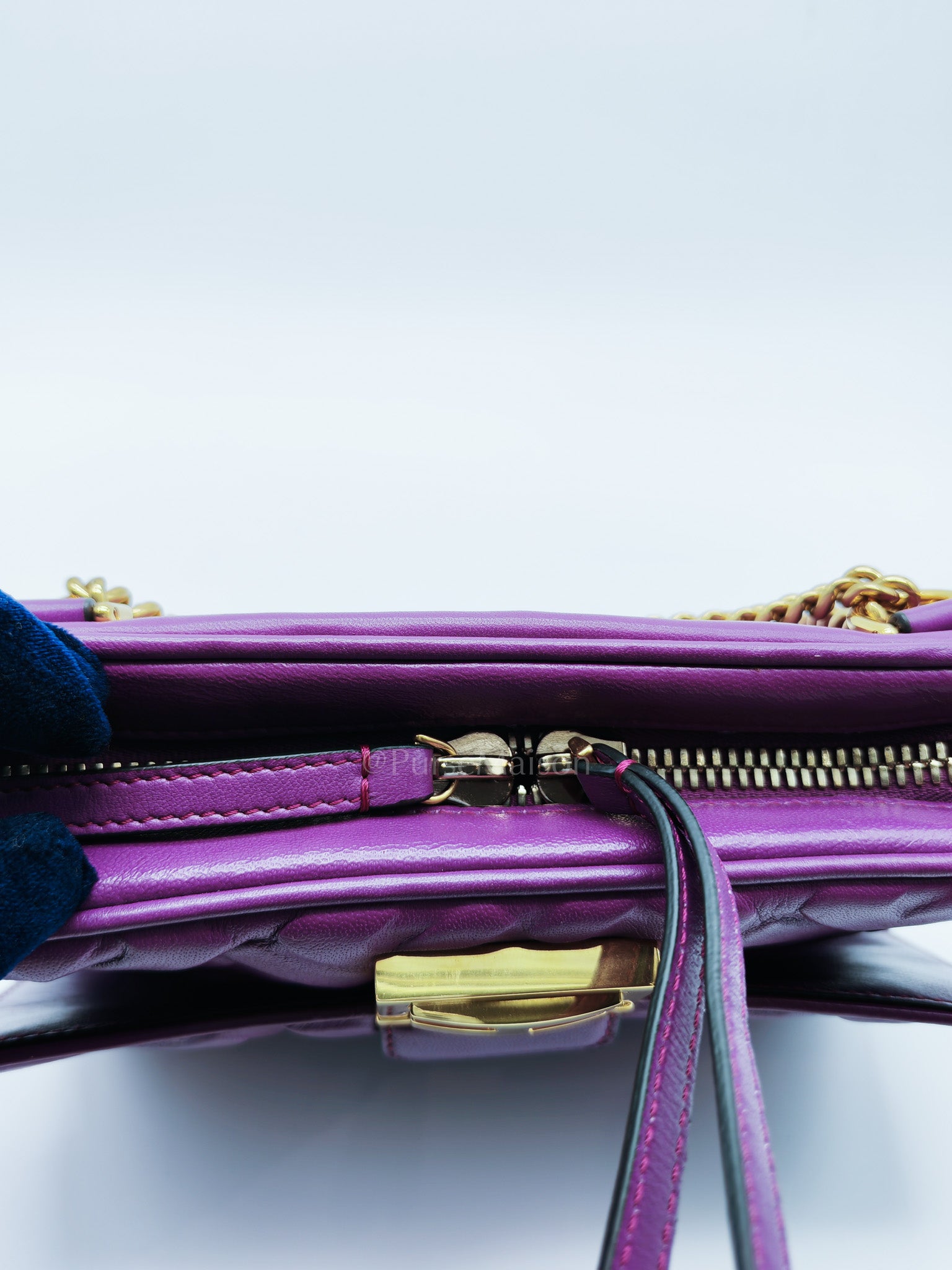 Upside Down Belt Bag in Nappa Zucca Embossed | Purse Maison Luxury Bags Shop