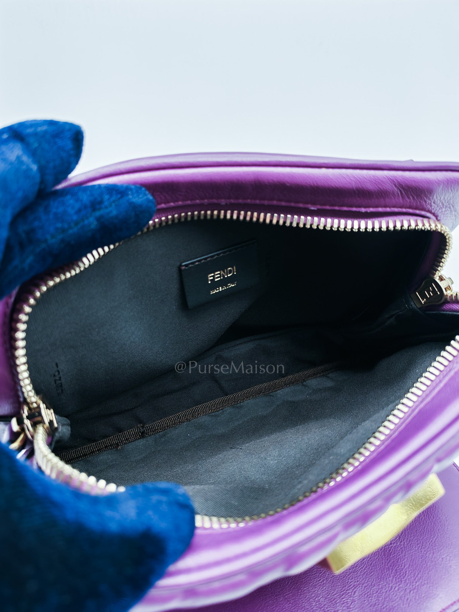 Upside Down Belt Bag in Nappa Zucca Embossed | Purse Maison Luxury Bags Shop