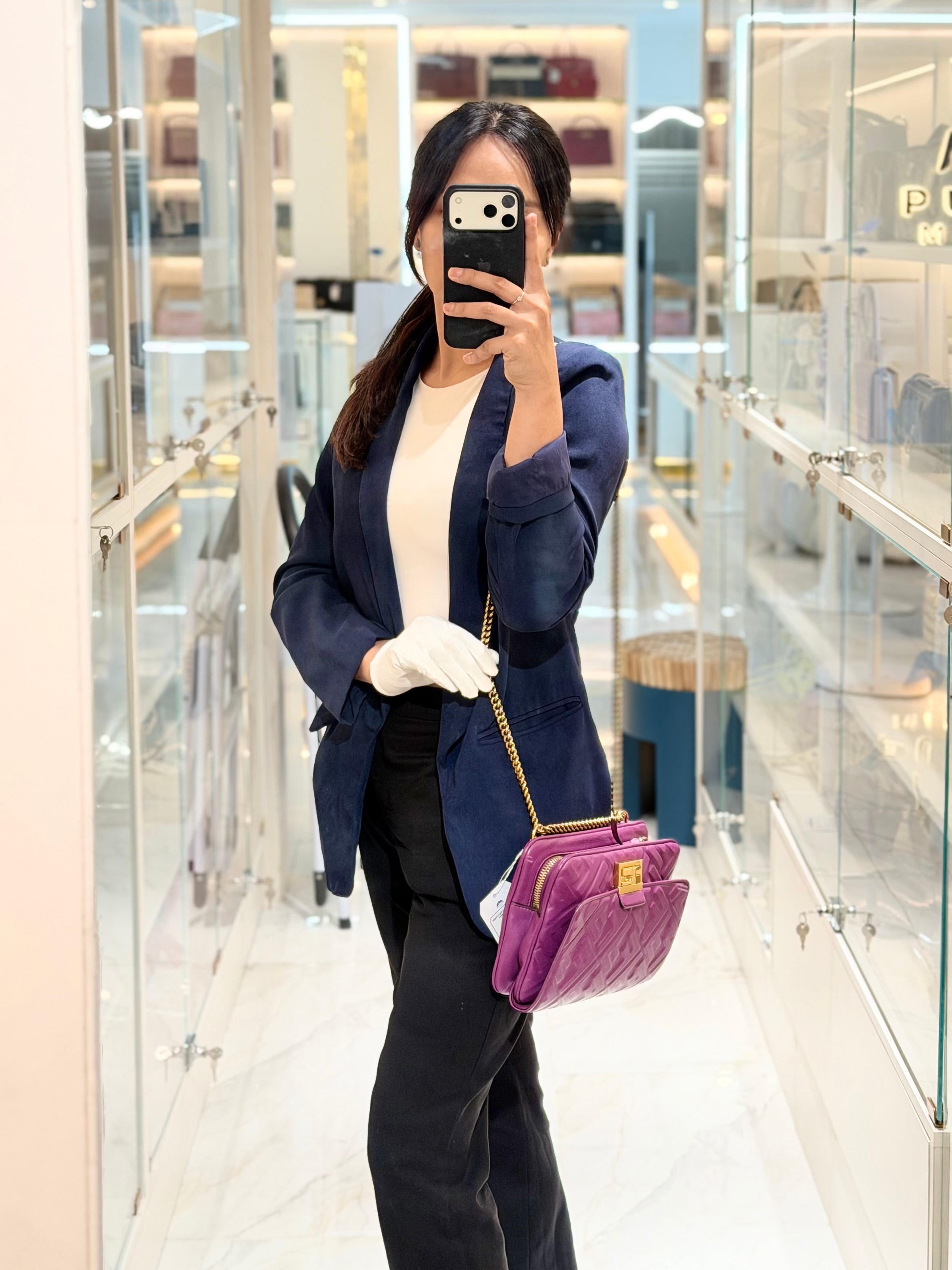 Upside Down Belt Bag in Nappa Zucca Embossed | Purse Maison Luxury Bags Shop