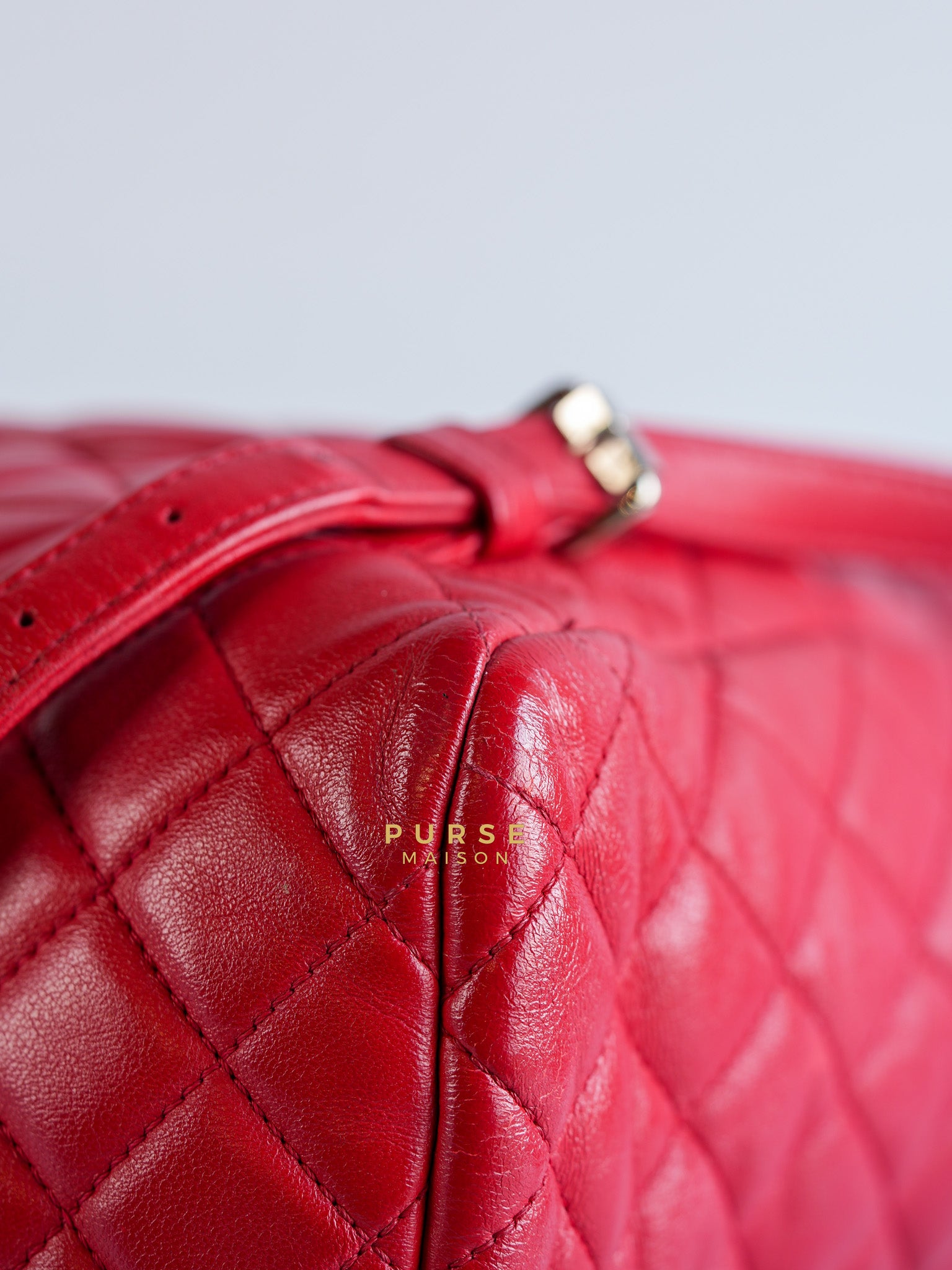 Urban Spirit Red Lambskin Leather and Silver Hardware Series 22 | Purse Maison Luxury Bags Shop