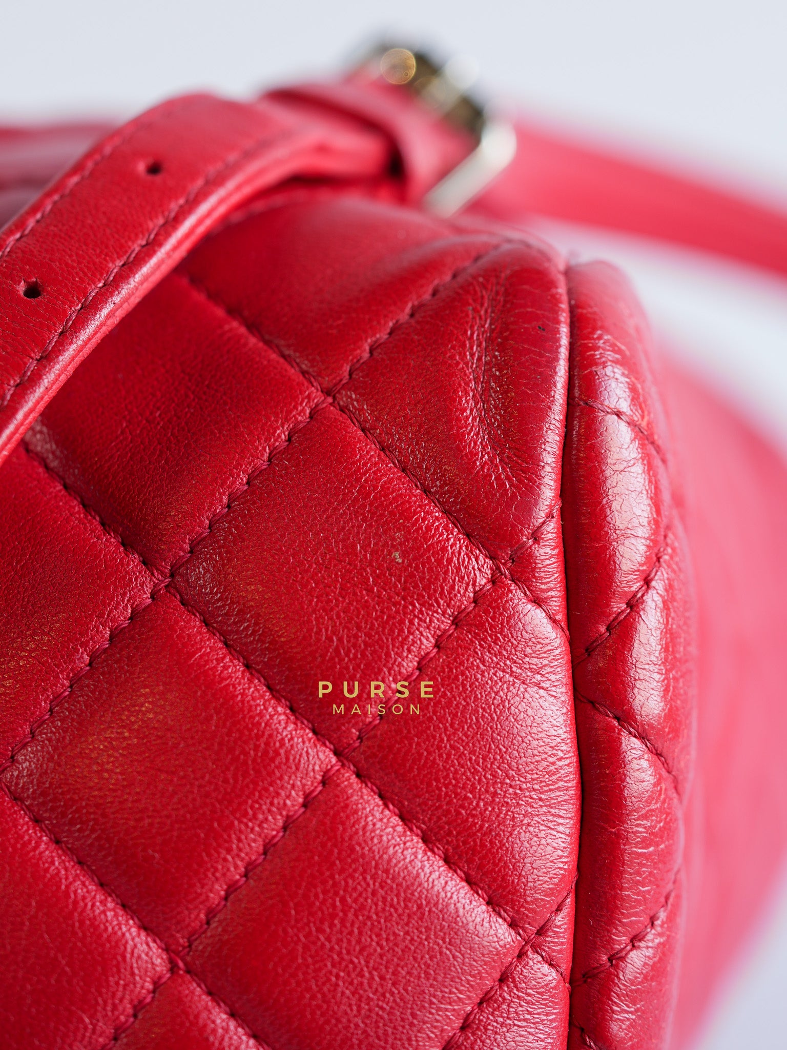 Urban Spirit Red Lambskin Leather and Silver Hardware Series 22 | Purse Maison Luxury Bags Shop