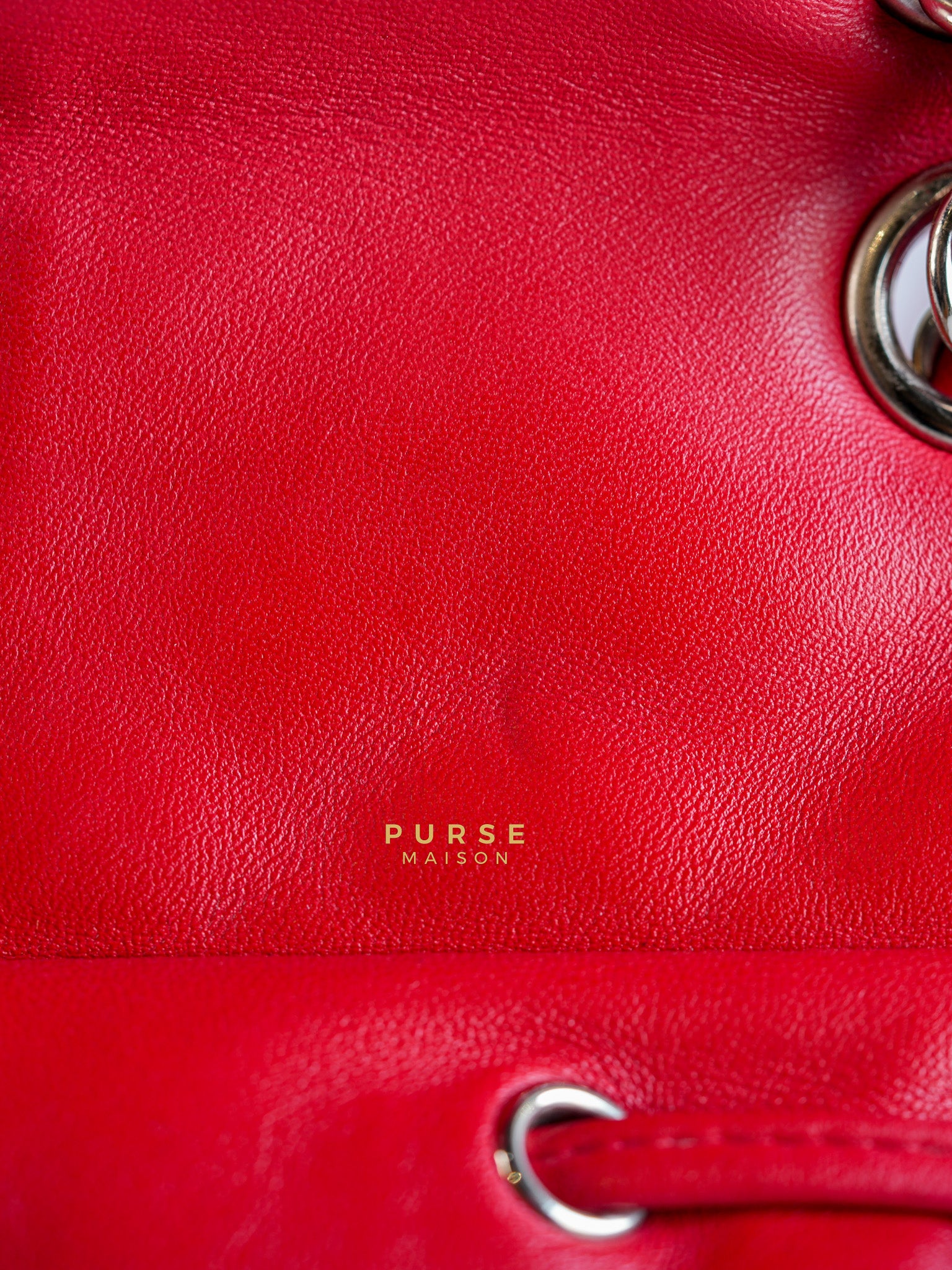 Urban Spirit Red Lambskin Leather and Silver Hardware Series 22 | Purse Maison Luxury Bags Shop