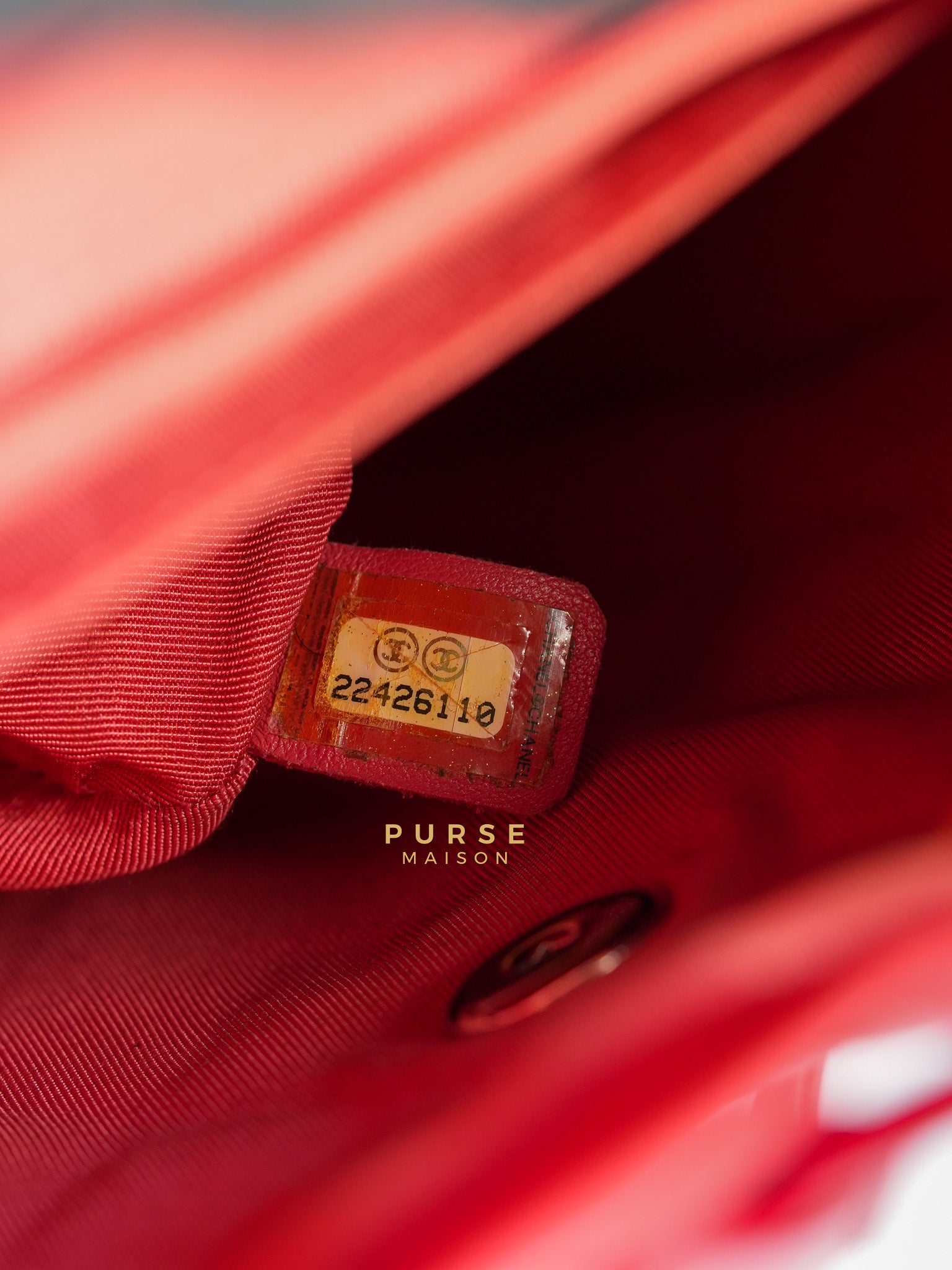 Urban Spirit Red Lambskin Leather and Silver Hardware Series 22 | Purse Maison Luxury Bags Shop