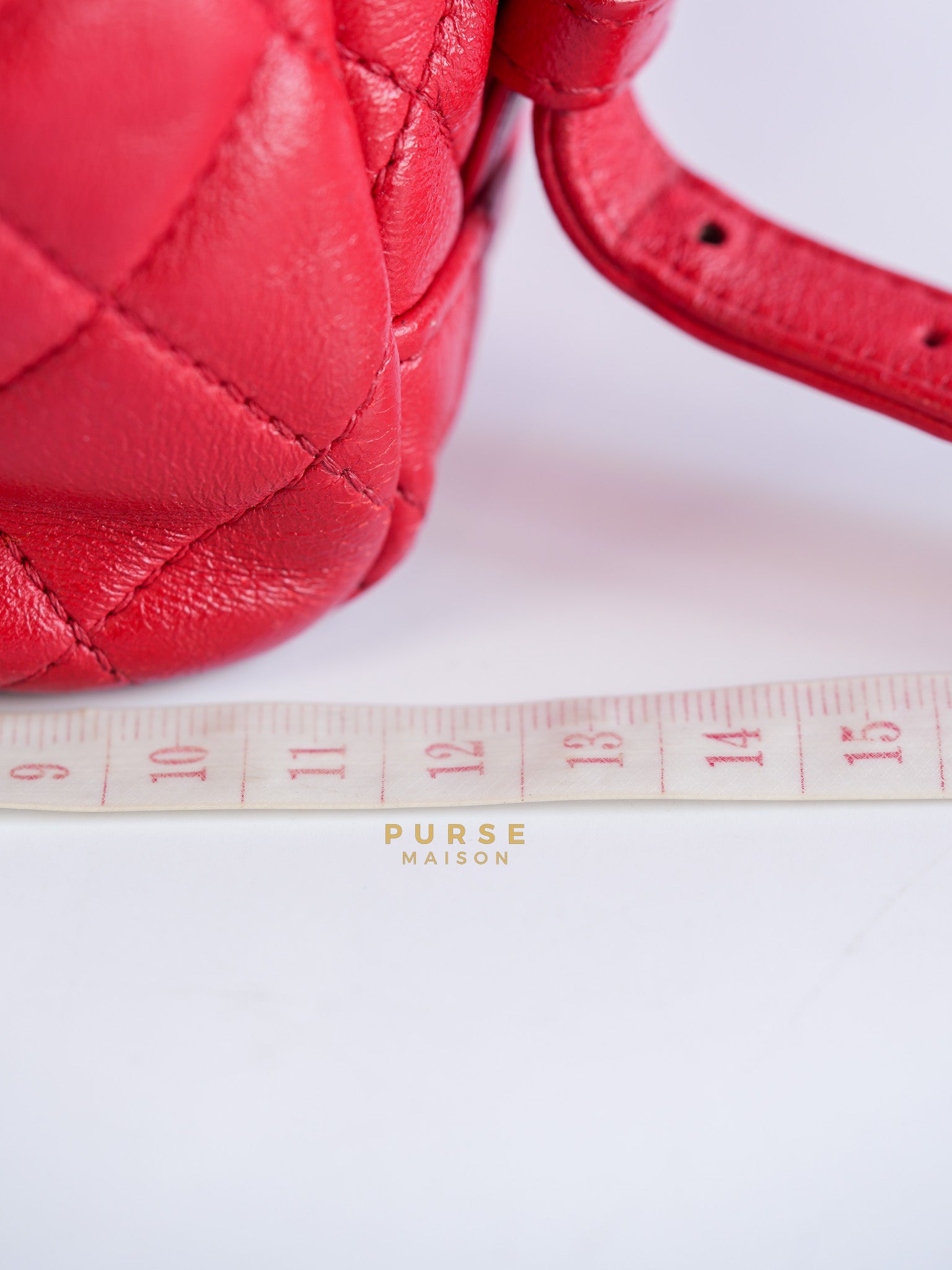 Urban Spirit Red Lambskin Leather and Silver Hardware Series 22 | Purse Maison Luxury Bags Shop