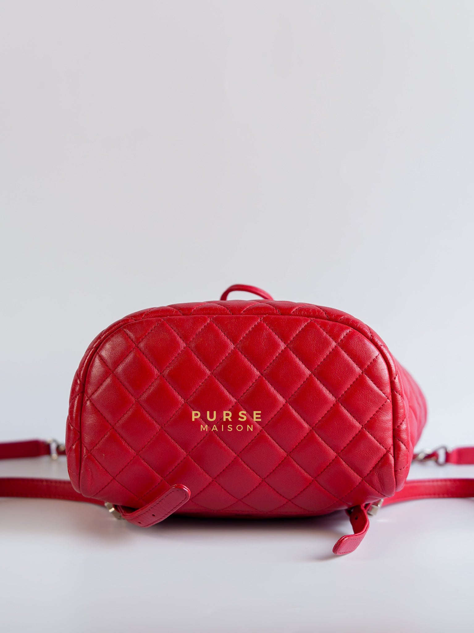 Urban Spirit Red Lambskin Leather and Silver Hardware Series 22 | Purse Maison Luxury Bags Shop