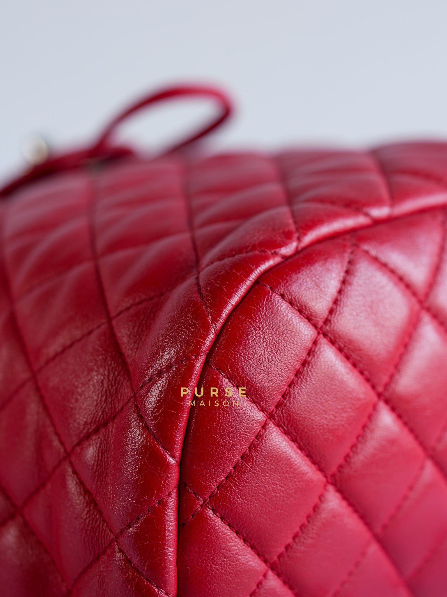 Urban Spirit Red Lambskin Leather and Silver Hardware Series 22 | Purse Maison Luxury Bags Shop