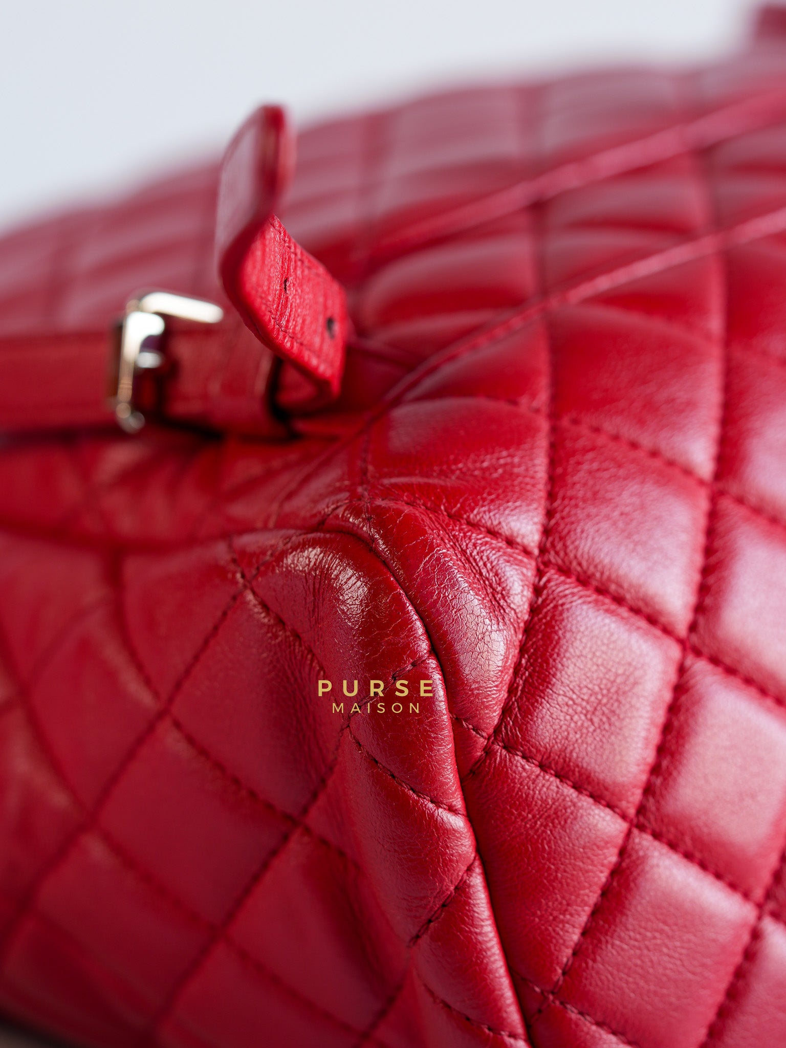 Urban Spirit Red Lambskin Leather and Silver Hardware Series 22 | Purse Maison Luxury Bags Shop