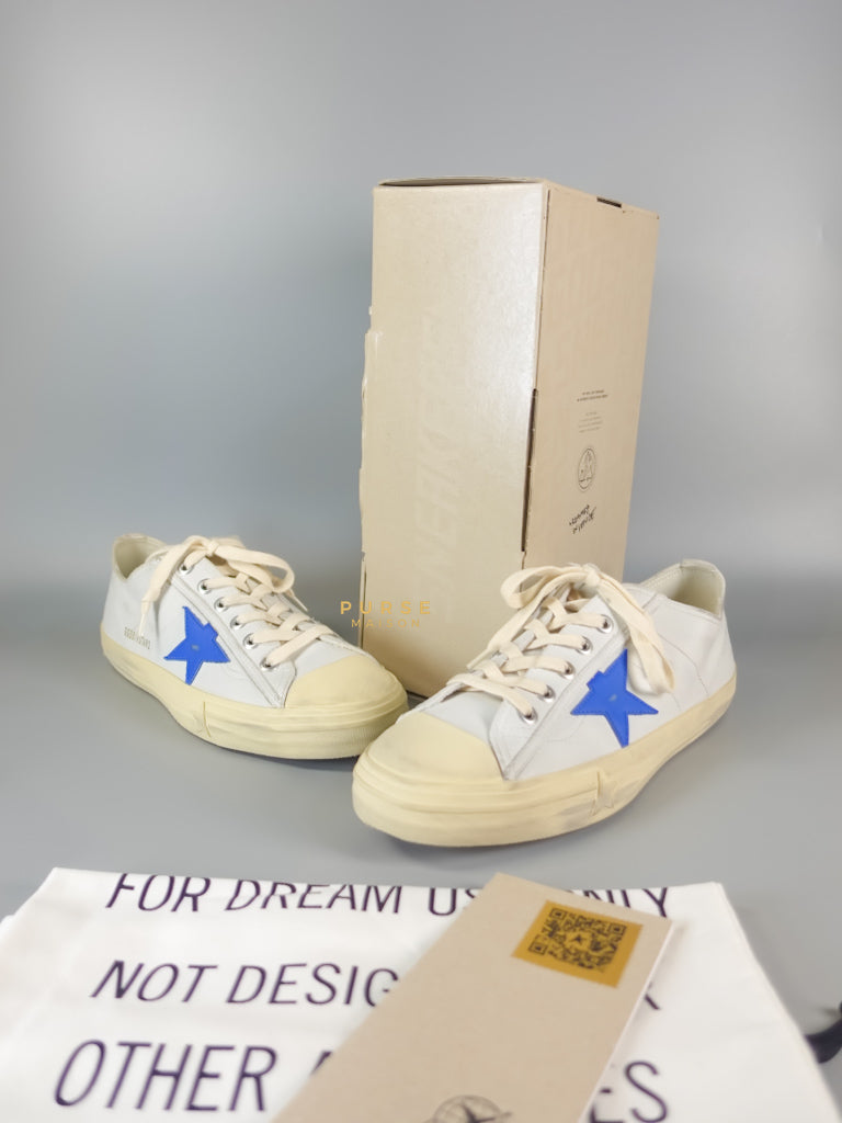 V-Star-2 Blue White Leather Shoes Size 43 Eu for Men (27.3 cm) | Purse Maison Luxury Bags Shop