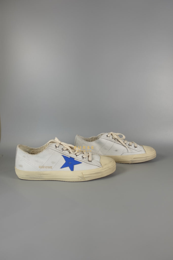V-Star-2 Blue White Leather Shoes Size 43 Eu for Men (27.3 cm) | Purse Maison Luxury Bags Shop
