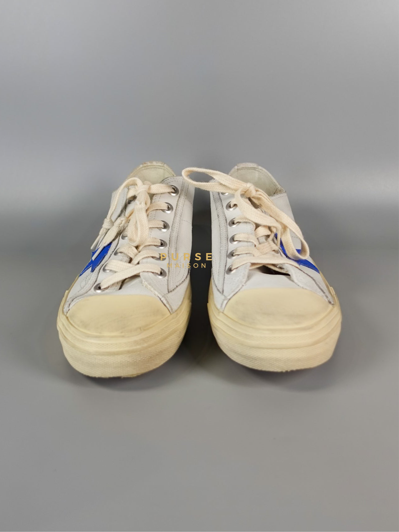 V-Star-2 Blue White Leather Shoes Size 43 Eu for Men (27.3 cm) | Purse Maison Luxury Bags Shop